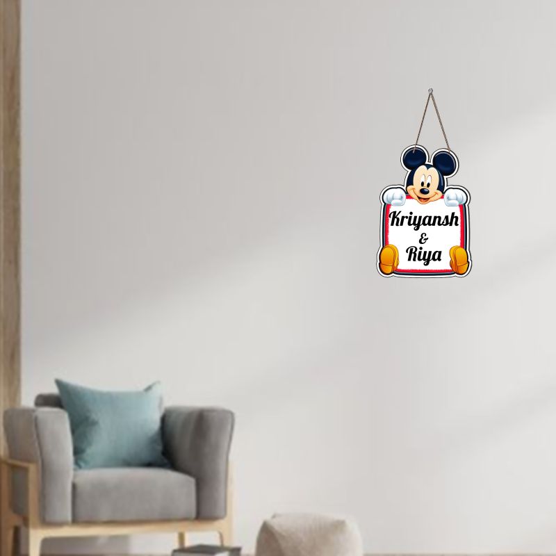 Personalized Teddy Wooden Wall Hanging Customized With Name Living Room, Bedroom & Kids room Birthday Gift For Loveable Person
